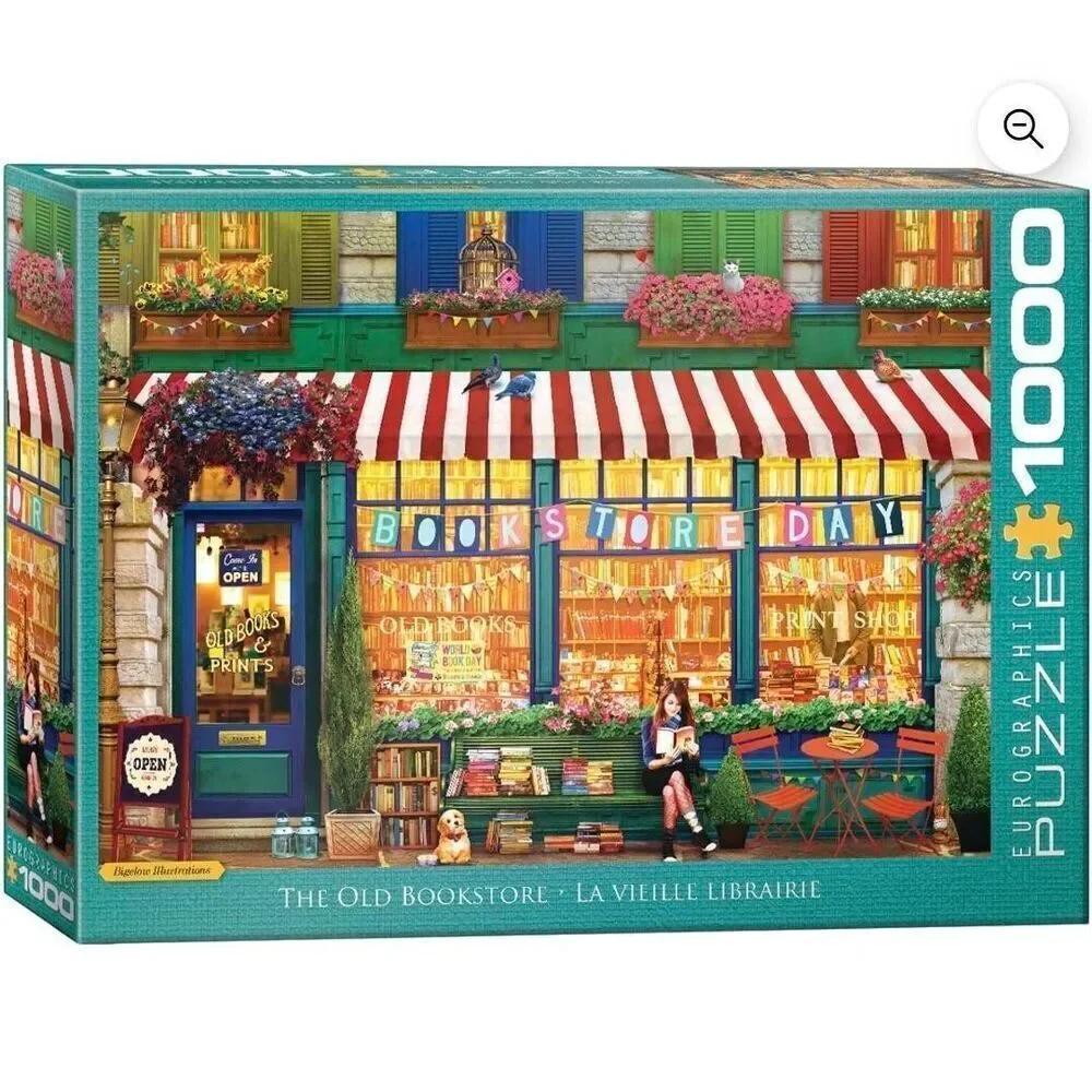 Eurographics The Old Bookstore 1000 pc Jigsaw Puzzle USED